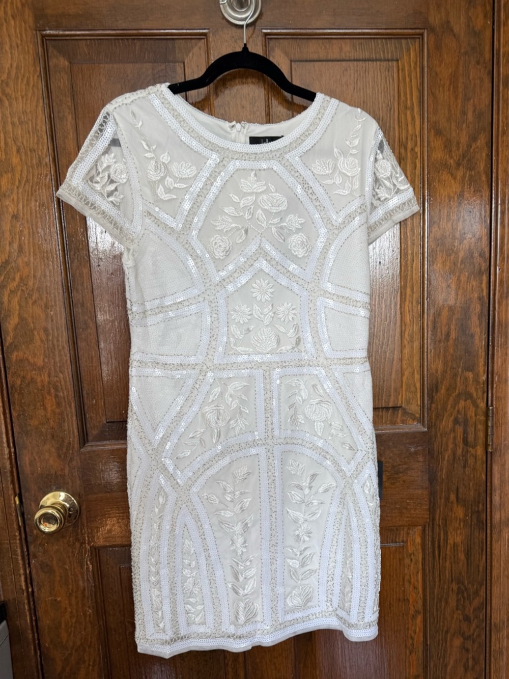 Lulus XL White Sequin Mini Dress